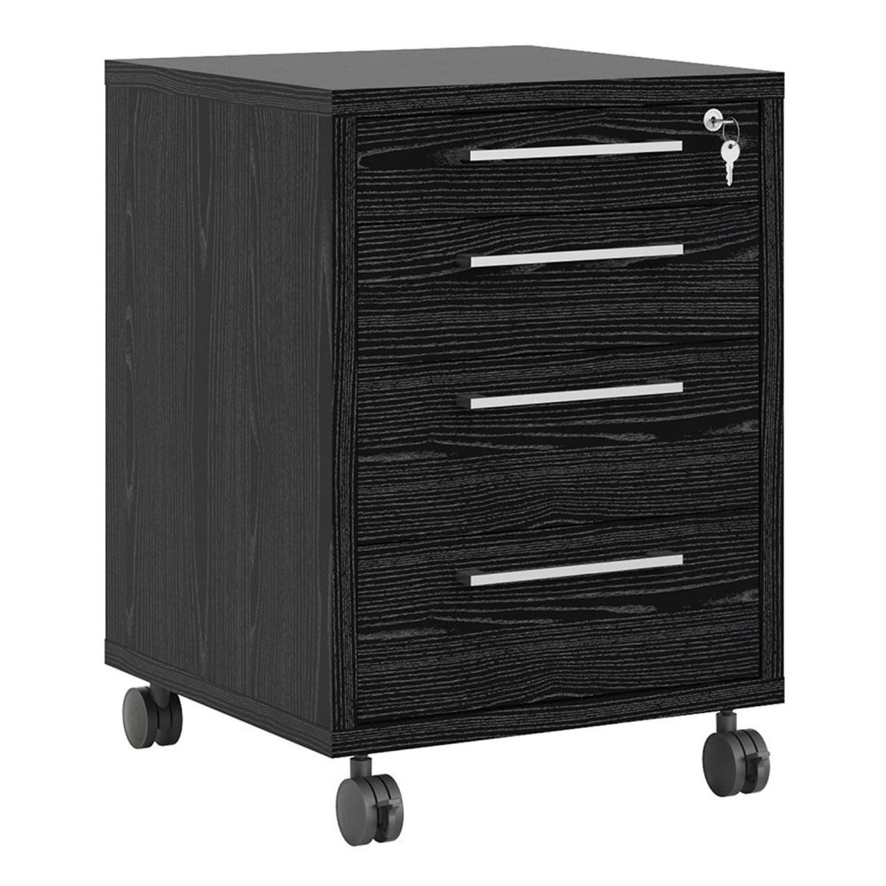 Mobile cabinet in Black woodgrain