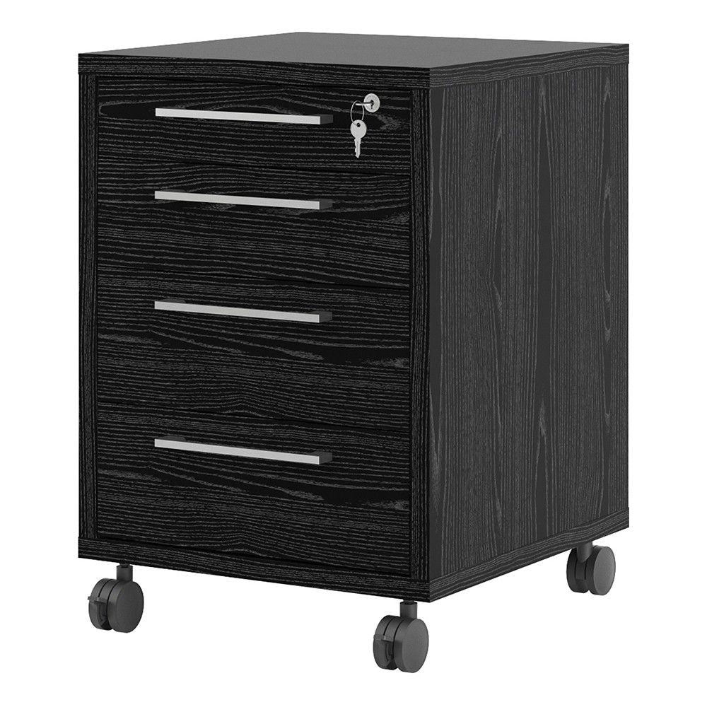 Mobile cabinet in Black woodgrain