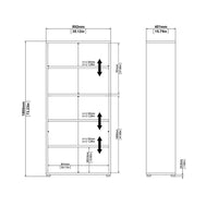 Thumbnail for Bookcase 4 Shelves With 2 Drawers and 2 Doors in White