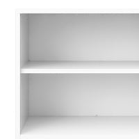 Thumbnail for Bookcase 4 Shelves With 2 Drawers and 2 Doors in White