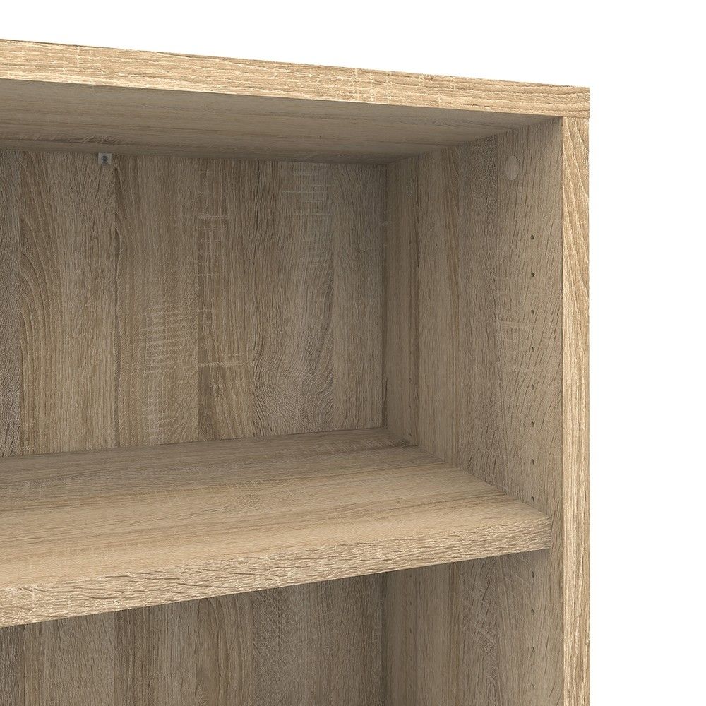 Bookcase 4 Shelves With 2 Drawers and 2 Doors in Oak