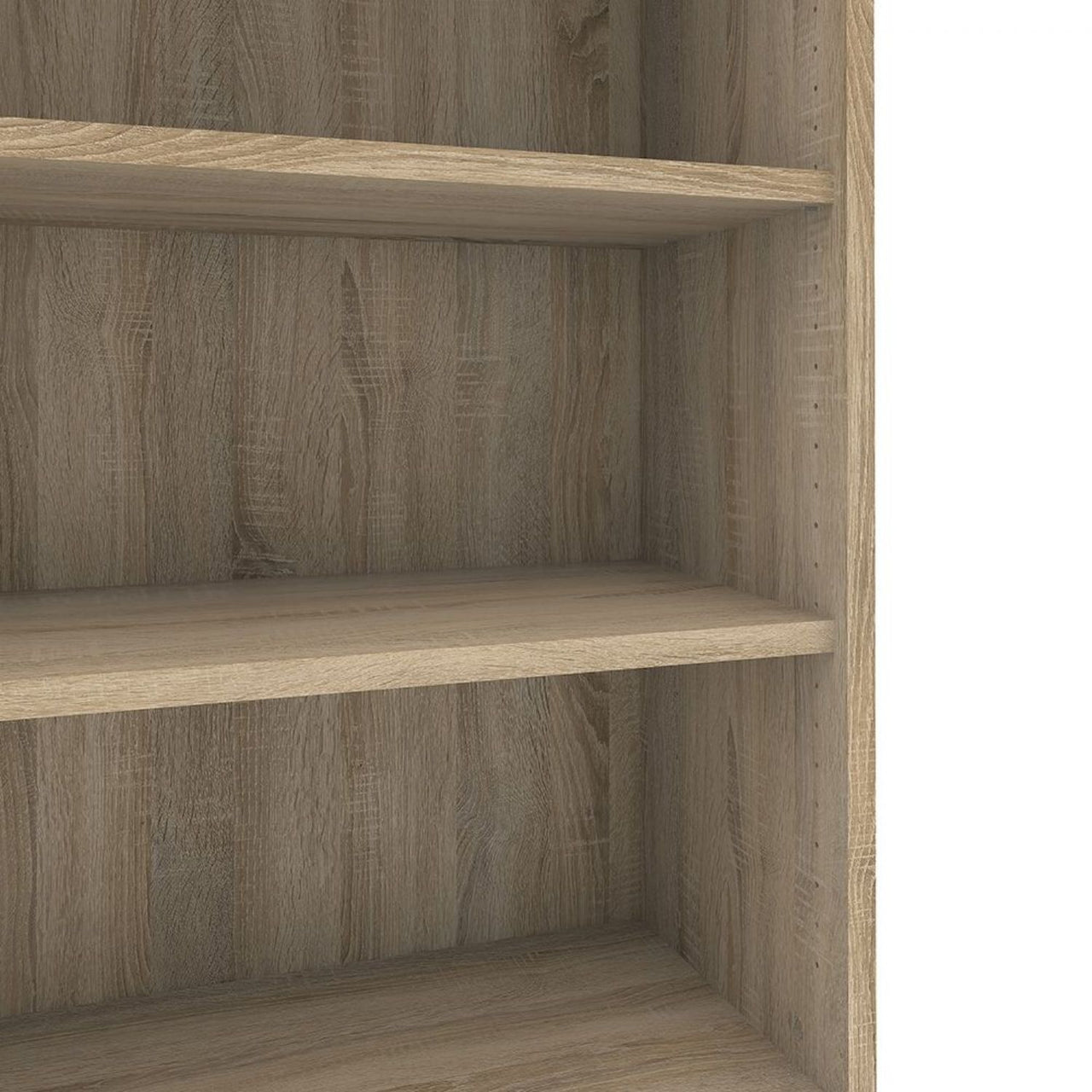 Bookcase 4 Shelves With 2 Drawers and 2 Doors in Oak