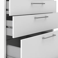 Thumbnail for Bookcase 4 Shelves With 2 Drawers + 2 File Drawers in White