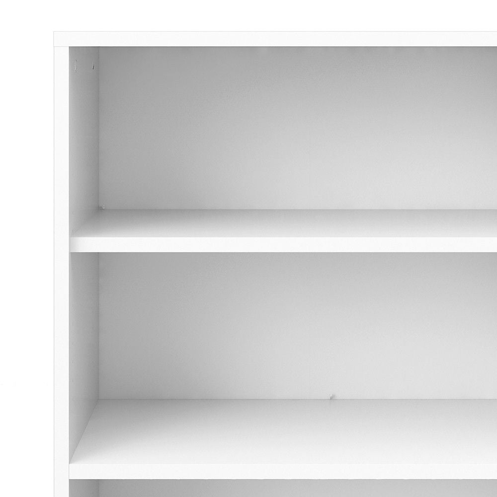 White Wood Bookcase 4 Shelves