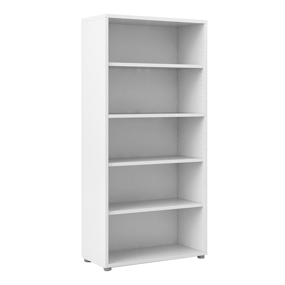 White Wood Bookcase 4 Shelves