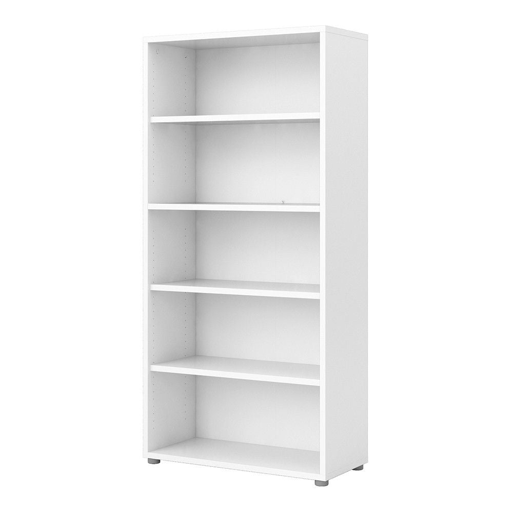 White Wood Bookcase 4 Shelves