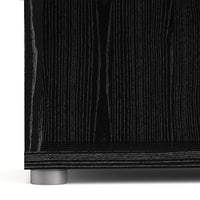 Thumbnail for Traditional Tall Black Woodgrain 4 Open Shelf Bookcase