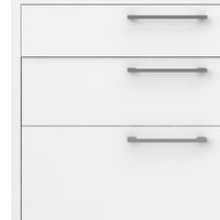 Thumbnail for Bookcase 5 Shelves With 2 Drawers + 2 File Drawers in White