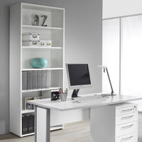 Thumbnail for White Slim Home Office Bookcase With 5 Shelves