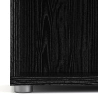 Thumbnail for Tall Black Woodgrain 5 Open Shelf Bookcase