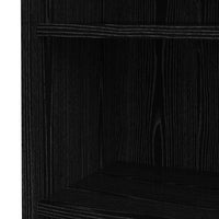 Thumbnail for Tall Black Woodgrain 5 Open Shelf Bookcase