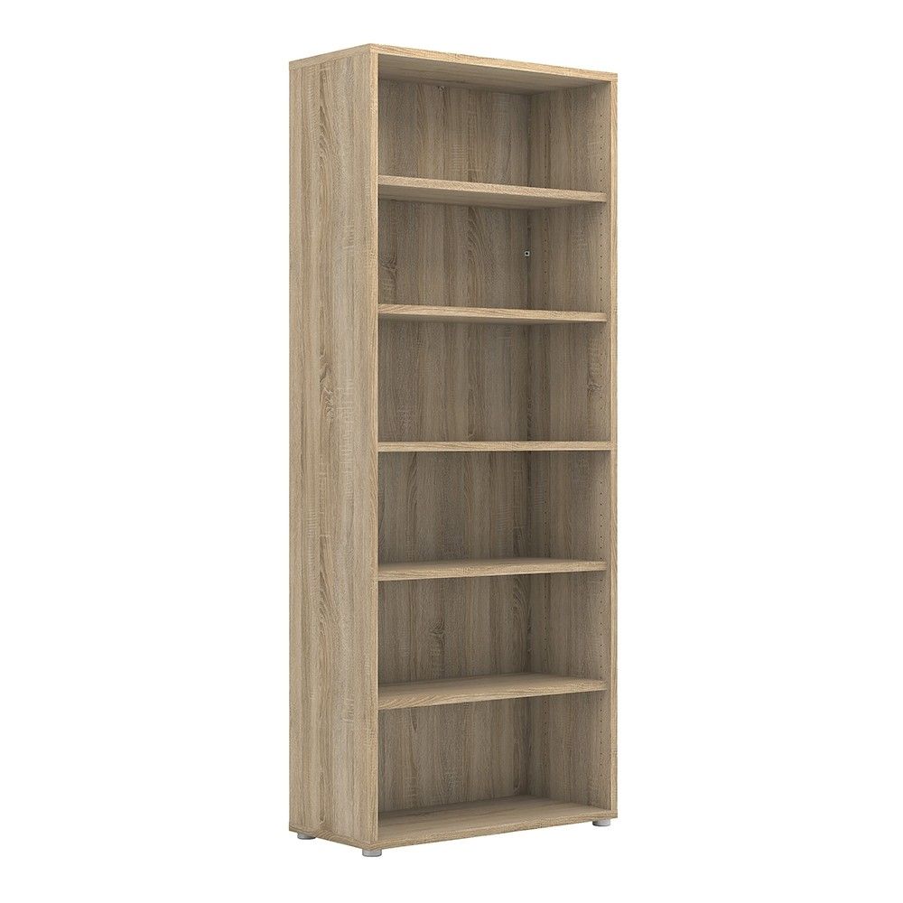 Tall Slim Home Office Oak Bookcase