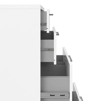 Thumbnail for Bookcase 2 Shelves With 2 Drawers + 2 File Drawers in White