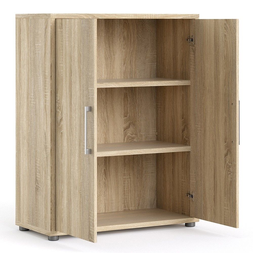 Bookcase 2 Shelves With 2 Doors in Oak