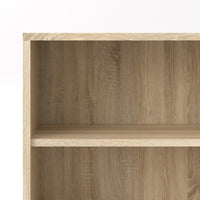 Thumbnail for Oak Home Office Small Open Bookcase 2 Shelves