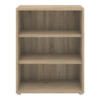 Thumbnail for Oak Home Office Small Open Bookcase 2 Shelves