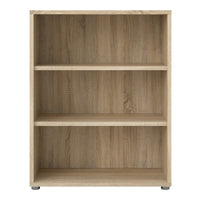 Thumbnail for Oak Home Office Small Open Bookcase 2 Shelves