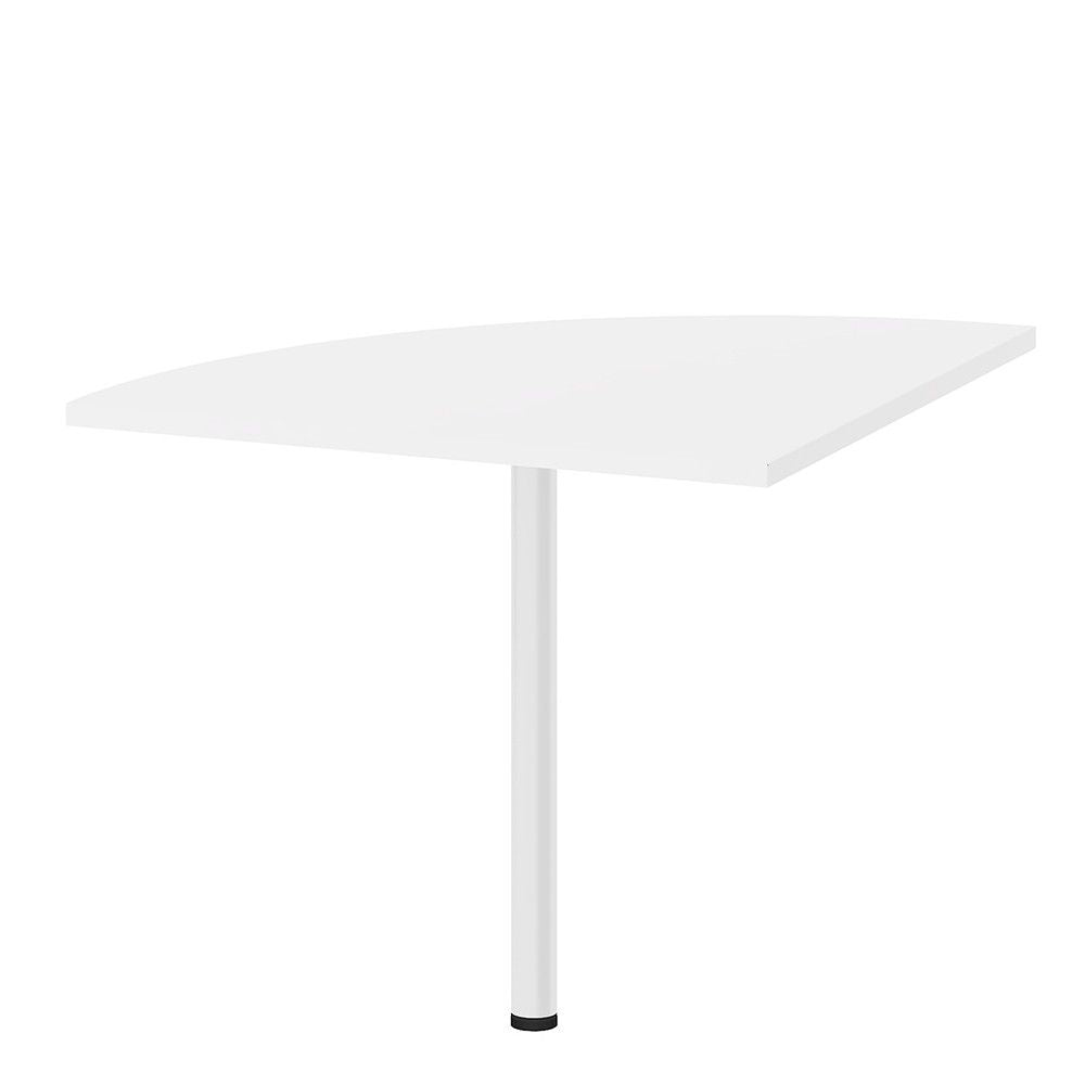 Corner desk top in White With White legs