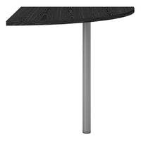 Thumbnail for Corner desk top in Black woodgrain With Silver grey steel legs