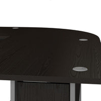 Thumbnail for Corner desk top in Black woodgrain With Silver grey steel legs