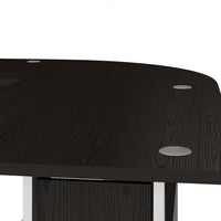 Thumbnail for Prima Corner desk top in Black woodgrain With White legs