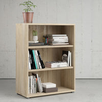 Thumbnail for Oak Home Office Small Open Bookcase 2 Shelves