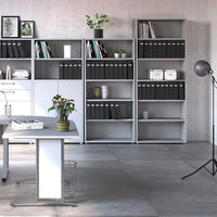 Thumbnail for White Slim Home Office Bookcase With 5 Shelves