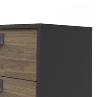 Thumbnail for Industrial Sideboard 1 Door 2 Drawers in Matt Black Walnut 100cm Wide