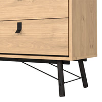 Thumbnail for Ry Wide Double Chest of Drawers 6 Drawers in Jackson Hickory Oak