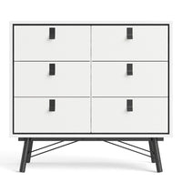 Thumbnail for Ry Double chest of drawers 6 drawers in Matt White