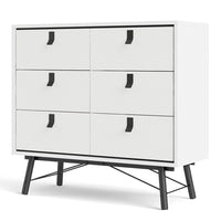 Thumbnail for Ry Double chest of drawers 6 drawers in Matt White