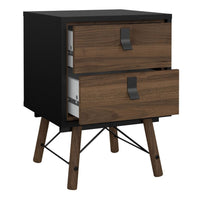 Thumbnail for Ry Package Wardrobe 3 doors + 3 drawers + Double chest of drawers 6 drawers + Bedside cabinet 2 drawer in Matt Black Walnut