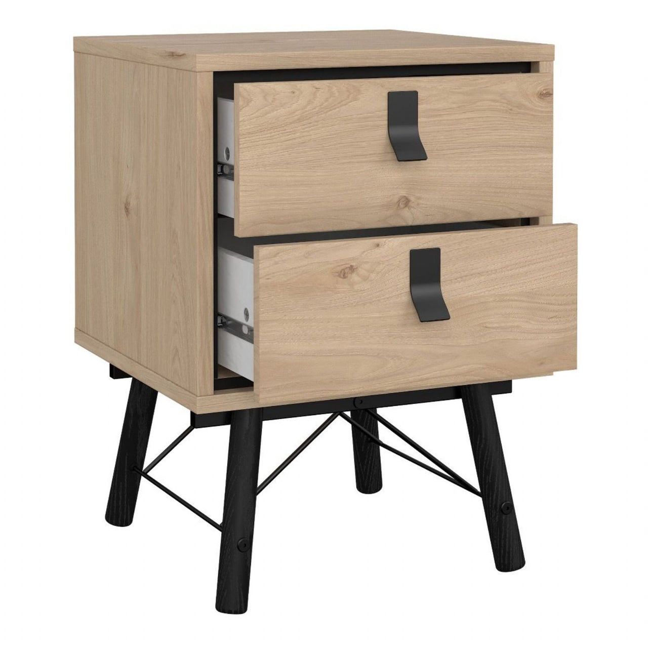 Ry Package Wardrobe 3 doors + 3 drawers + Double chest of drawers 6 drawers + Bedside cabinet 2 drawer in Matt White