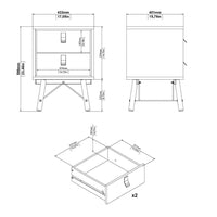 Thumbnail for Ry Package Wardrobe 3 doors + 3 drawers + Double chest of drawers 6 drawers + Bedside cabinet 2 drawer in Matt White