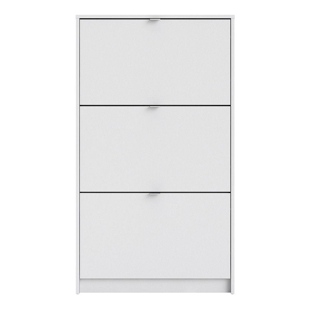 White Hall Wall Shoe Cabinet 3 Tilting Drop Down Doors 1 Layer