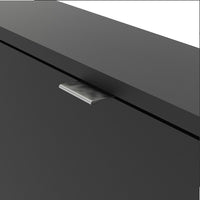 Thumbnail for Matt Black Hall Wall Shoes Cabinet 3 Tilting Drop Down Doors 1 Layer