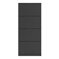 Thumbnail for Matt Black Slim Shoe Storage Cabinet Cupboard