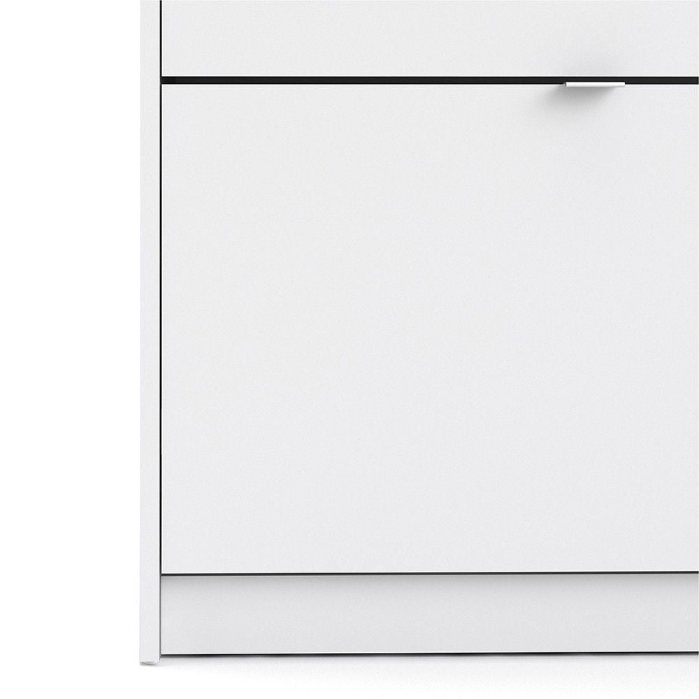 White Hall Wall Shoes Cabinet 3 Tilting Drop Down Doors 2 Layers