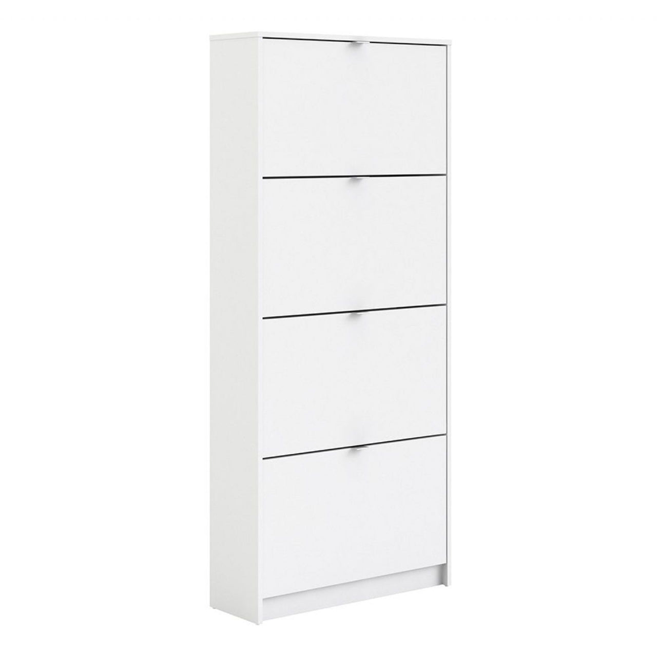 White Hall Wall Shoes Cabinet 4 Tilting Drop Down Doors 2 Layers