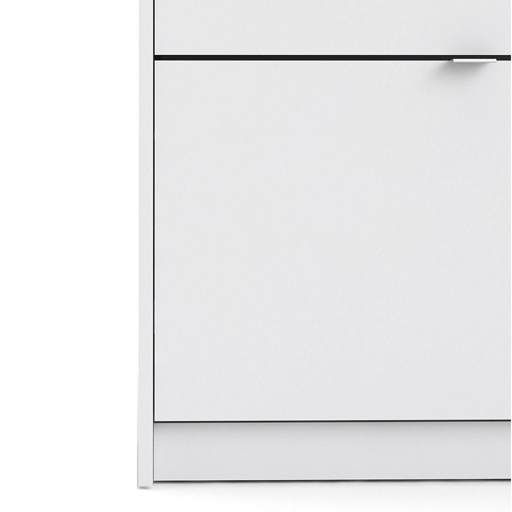 White Hall Wall Shoes Cabinet 4 Tilting Drop Down Doors 2 Layers