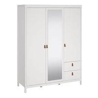 Thumbnail for Barcelona Wardrobe with 2 doors 1 mirror door + 2 drawers White