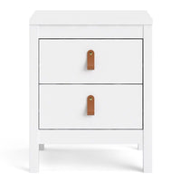 Thumbnail for Barcelona Bedside Table 2 drawers in White