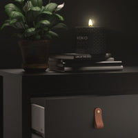 Thumbnail for Matt Black 2 Drawer Bedside Cabinet