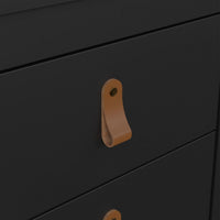 Thumbnail for Matt Black 2 Drawer Bedside Cabinet