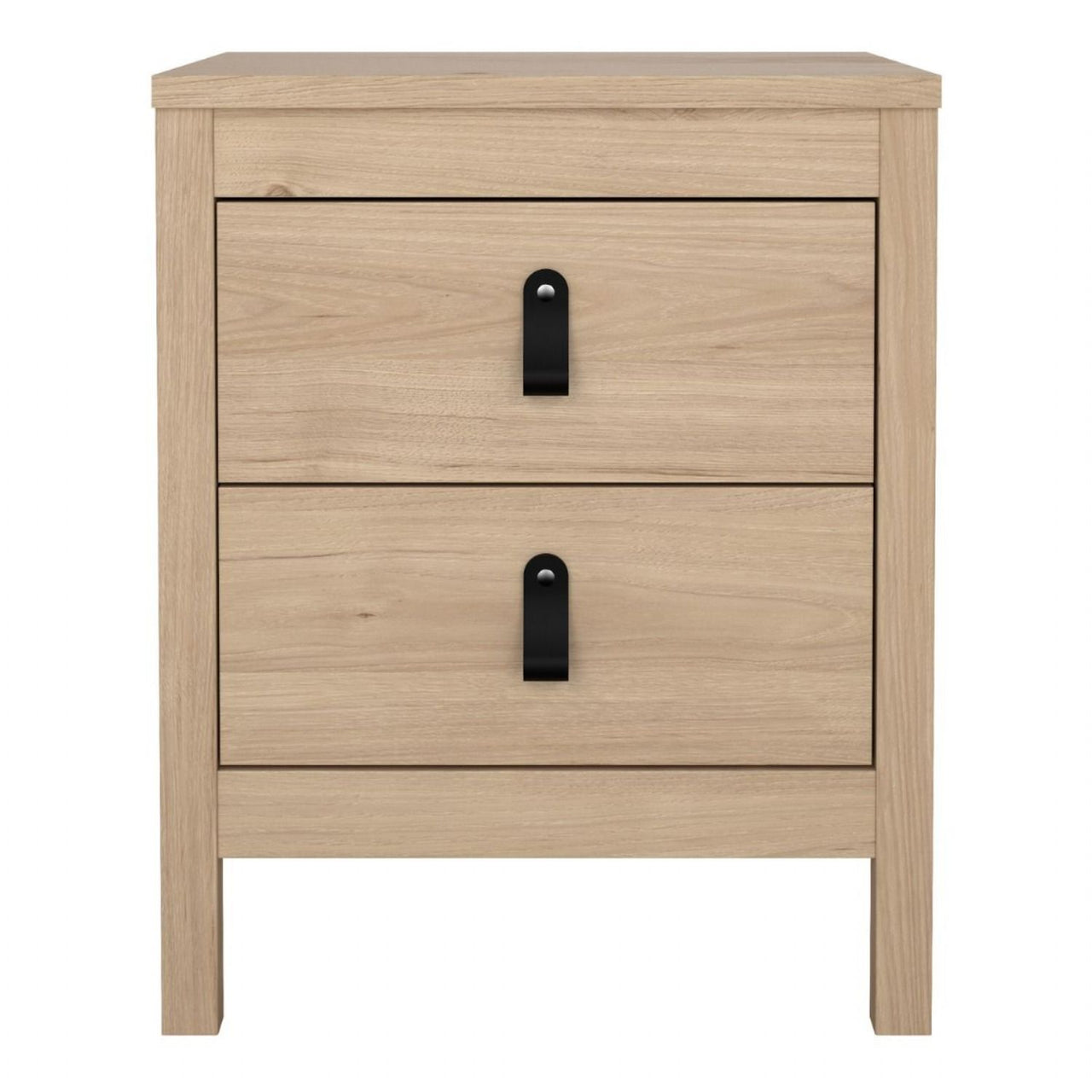 Barcelona Bedside Table 2 Drawers in Jackson Hickory Oak