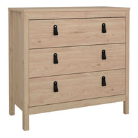 Thumbnail for Barcelona Chest 3 Drawers in Jackson Hickory Oak