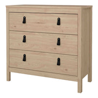 Thumbnail for Barcelona Chest 3 Drawers in Jackson Hickory Oak