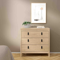 Thumbnail for Barcelona Chest 3 Drawers in Jackson Hickory Oak