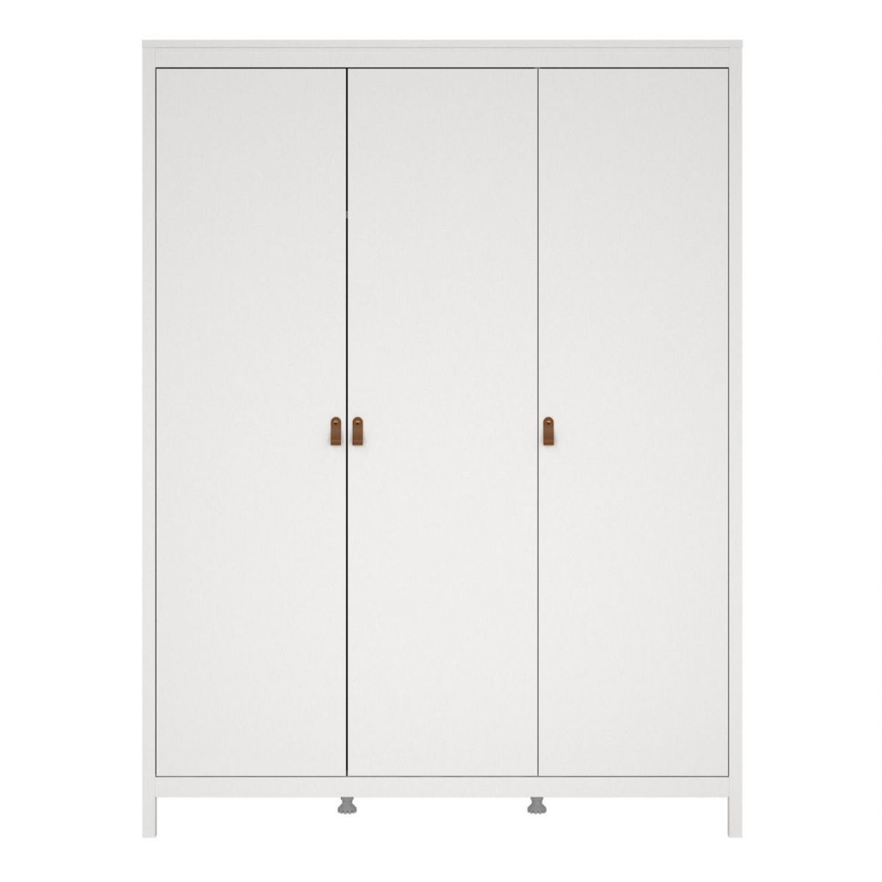 Large White Triple 3 Door Tall Wardrobe 150cm Wide