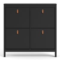 Thumbnail for Matt Black 4 Compartment Shoe Cabinet